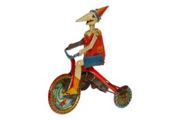 Ingap Pinocchio auf Dreirad Nr. 770, Uhrwerk zäh, H 16,5, Z 2