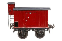 Bing ged. Güterwagen, Spur 1, uralt, HL, mit BRHh und 2 ST, LS tw ausgeb., Alterungsspuren, L 15,