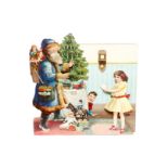 Absolute RARITÄT: Besonders schöner Weihnachtsautomat um 1900, Uhwerk intakt, Kopf und Arme des