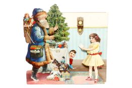 Absolute RARITÄT: Besonders schöner Weihnachtsautomat um 1900, Uhwerk intakt, Kopf und Arme des