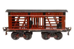 Bing Viehwagen, Spur 1, uralt, HL, mit 2 ST, LS und Alterungsspuren, L 25,5, Z 3