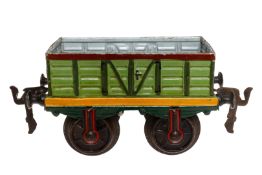 Märklin offener Güterwagen 1816, Spur 1, uralt, HL, LS und gealterter Lack, L 13, Z 2-3