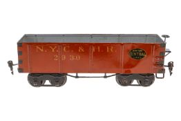 Märklin amerik. Hochbordwagen 2930, Spur 1, HL, LS und gealterter Lack, L 28, sonst noch Z 2