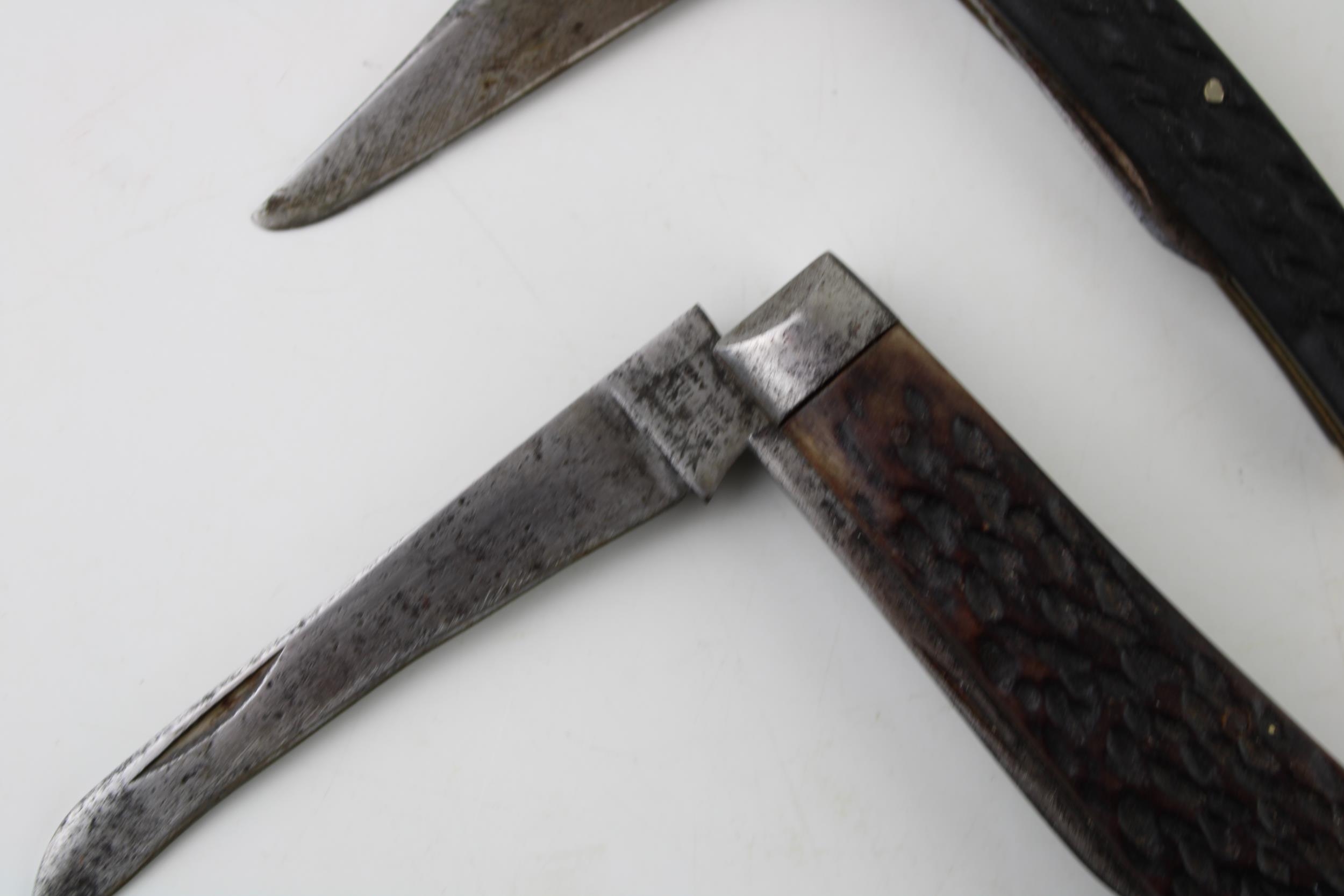 A bone handle George Wostenholm IXL Sheffield two blade pocket knife with a Taylor's Eye Witness two - Image 3 of 8