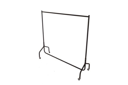 RRP £28.99 - 5ft Garment Clothes Rail Super Heavy Duty All Metal Black - Image 1 of 4