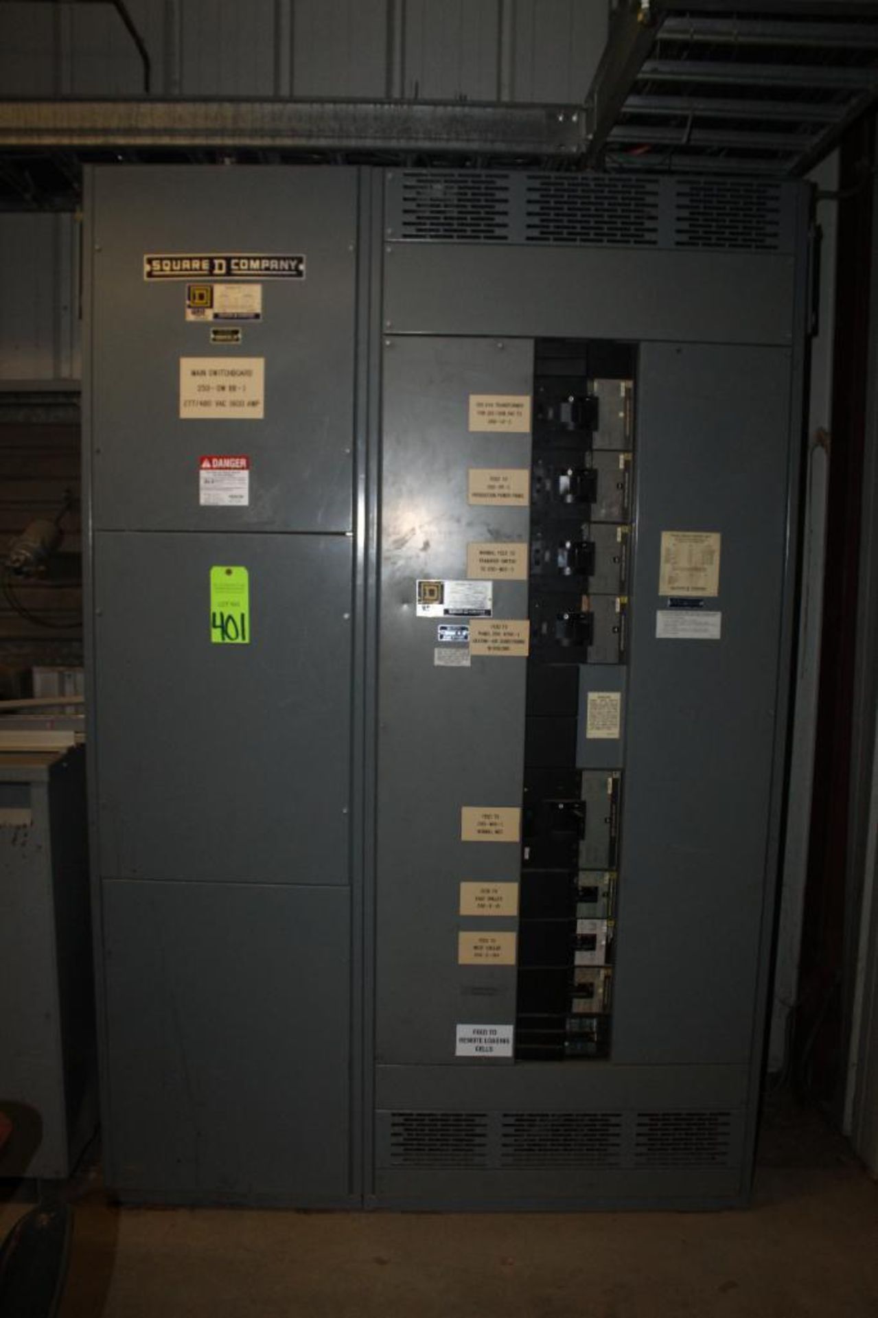 Square D Main Switchboard Enclosure Type:1, Volts:480y/277, Hertz:60 ...