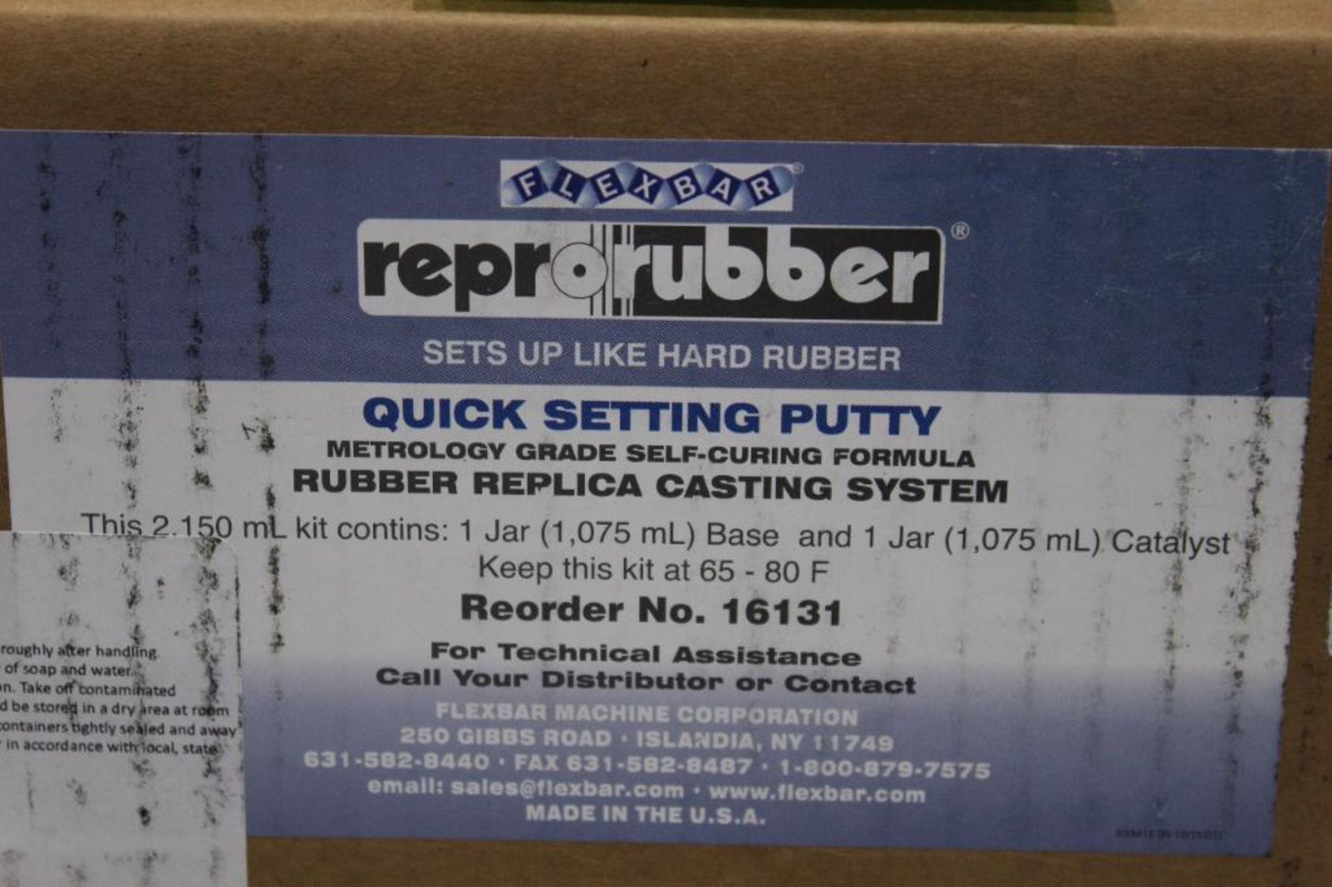 Lot of 2 Flexbar Repro Rubber 7Lb Quick Setting Putty No.16131