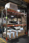 Section of Pallet Racking- (2)9'6"x3' Uprights, (4)9' Crossmembers
