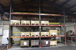 2 Sections of Pallet Racking- (3)16' Uprights, (12)9' Crossmembers with Back Guards