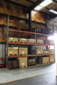 2 Sections of Pallet Racking- 3 Uprights, 12 Crossmembers (Contents Not Included)