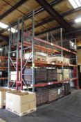 4 Sections of Pallet Racking- 6 Uprights, 24 Crossmembers (Contents Not Included)