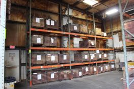 3 Sections of Pallet Racking- 4 Uprights, 18 Crossmembers (Contents Not Included)