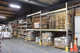Row of Pallet Racking (5 Sections)- (6)12'x3' Uprights, (25)10' Crossmembers