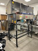 Kaps-All AU-3C Automatic Bottle Orientainer with hopper and conveyor. S/N: 10213.