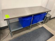 GWS work table with stainless steel table top and galvanized shelf.