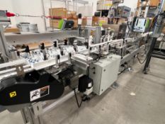 Simplimatic Automation modular plastic 3.25" wide belt conveyor. Model #: 3100.