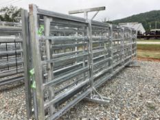 24ft X 6ft Galvanized Free Standing Corral Panels