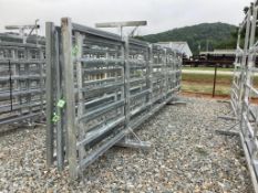 24ft X 6ft Galvanized Free Standing Corral Panels