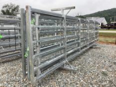 24ft X 6ft Galvanized Free Standing Corral Panels