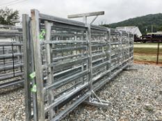 24ft X 6ft Galvanized Free Standing Corral Panels