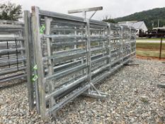 24ft X 6ft Galvanized Free Standing Corral Panels