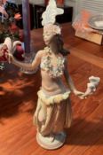 Lladro Porcelain Hawaiin Hula Girl
