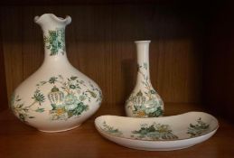 3 piece Set of Staffordshire Porcelain
