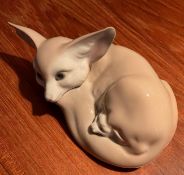 Lladro Porcelain Fox Figurine
