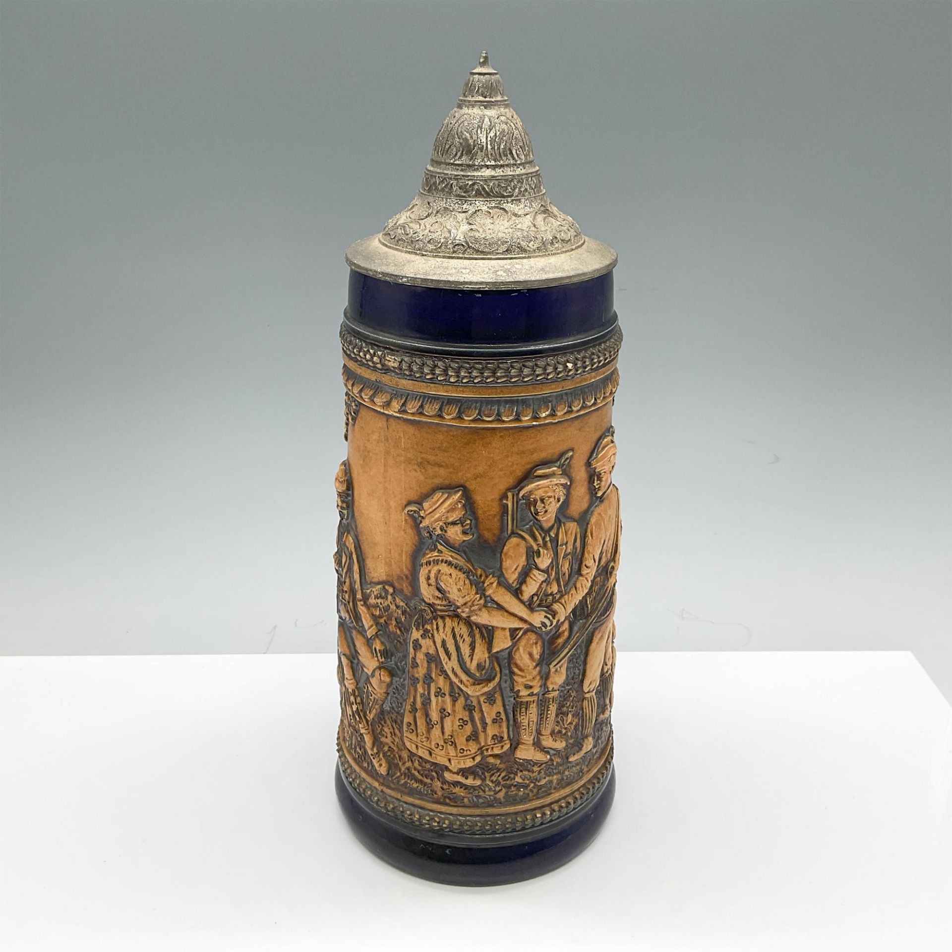 Vintage Simon Peter Gerz Stoneware Hunting Beer Stein - Bild 2 aus 5