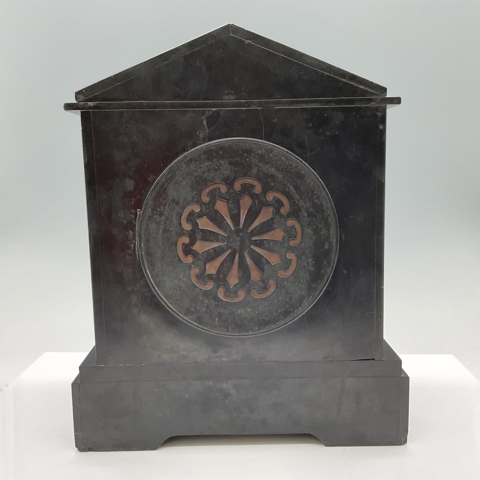 Antique Victorian Slate Mantel Clock - Bild 2 aus 5