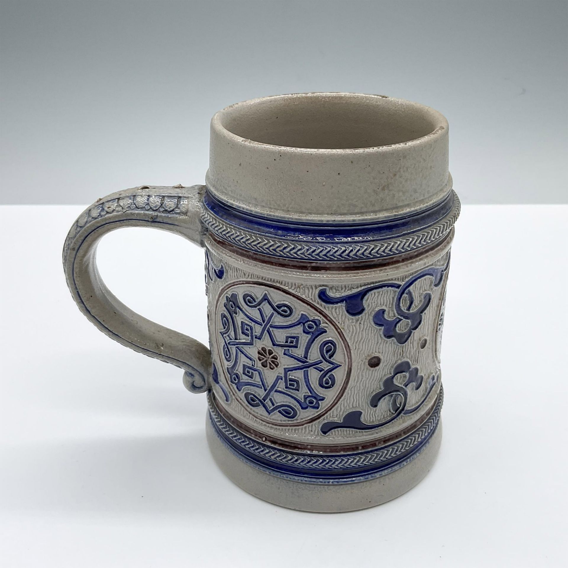 Antique Simon Peter Gerz Pottery Motto Beer Stein - Bild 3 aus 5