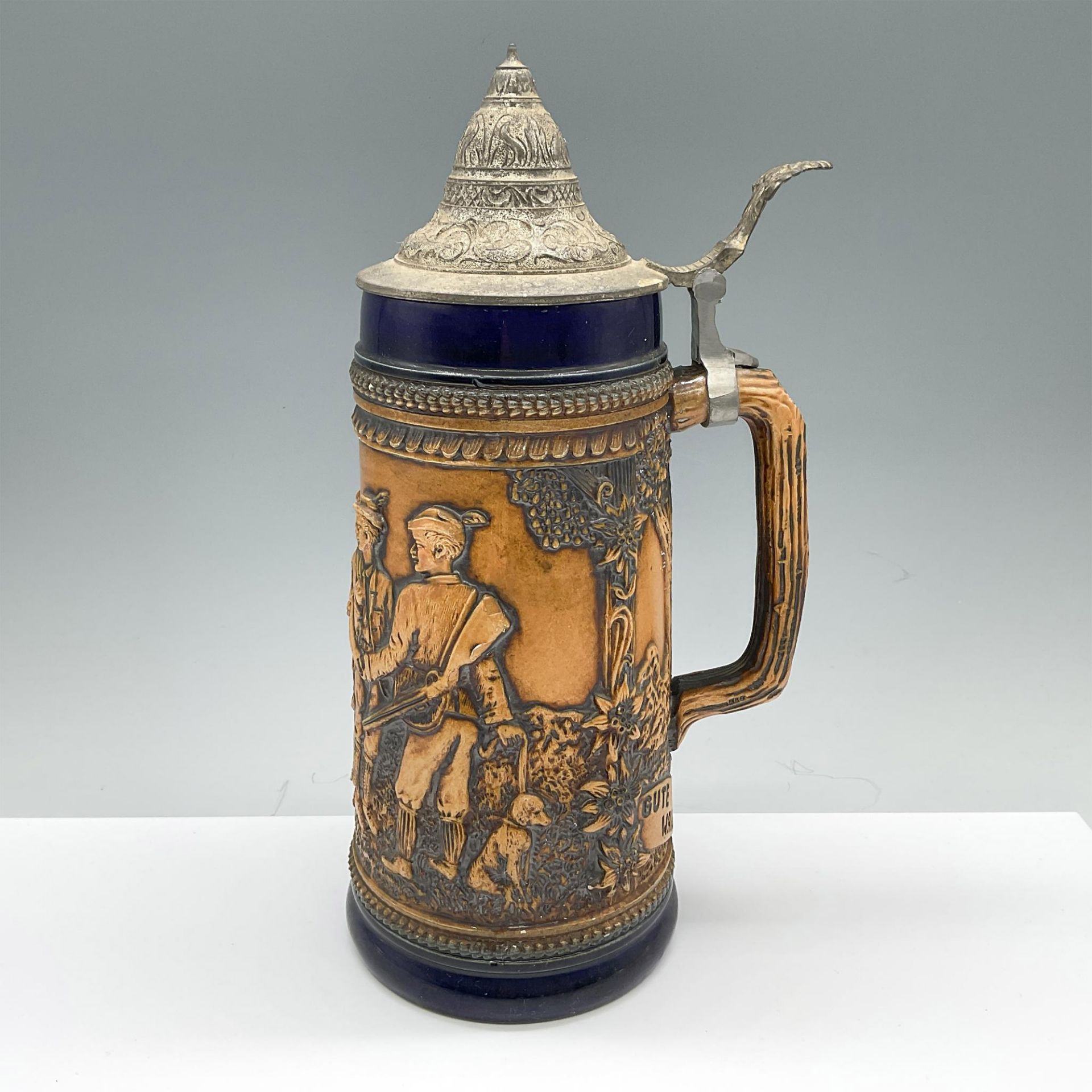 Vintage Simon Peter Gerz Stoneware Hunting Beer Stein