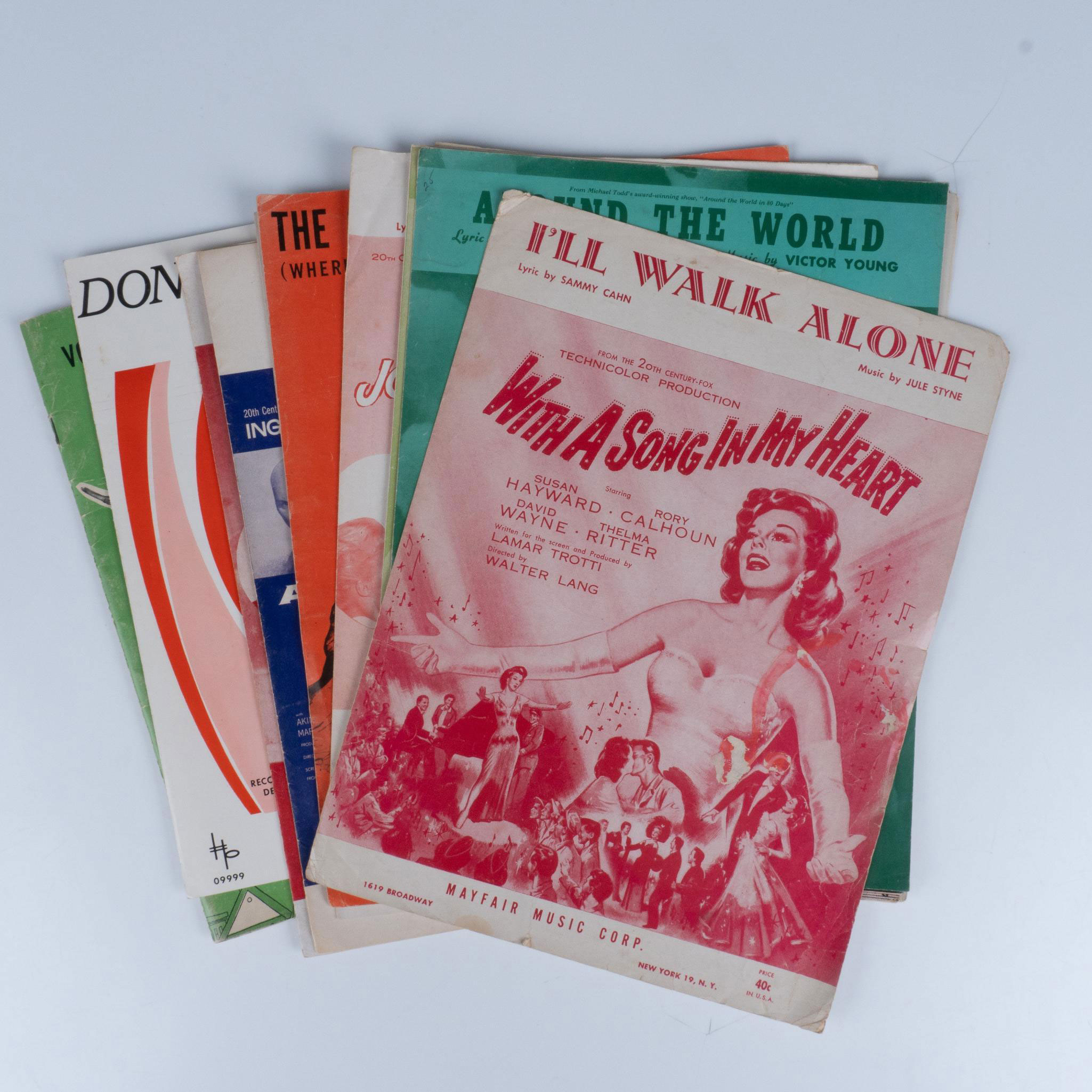 12pc Vintage 1950s Stage and Screen Gems Sheet Music