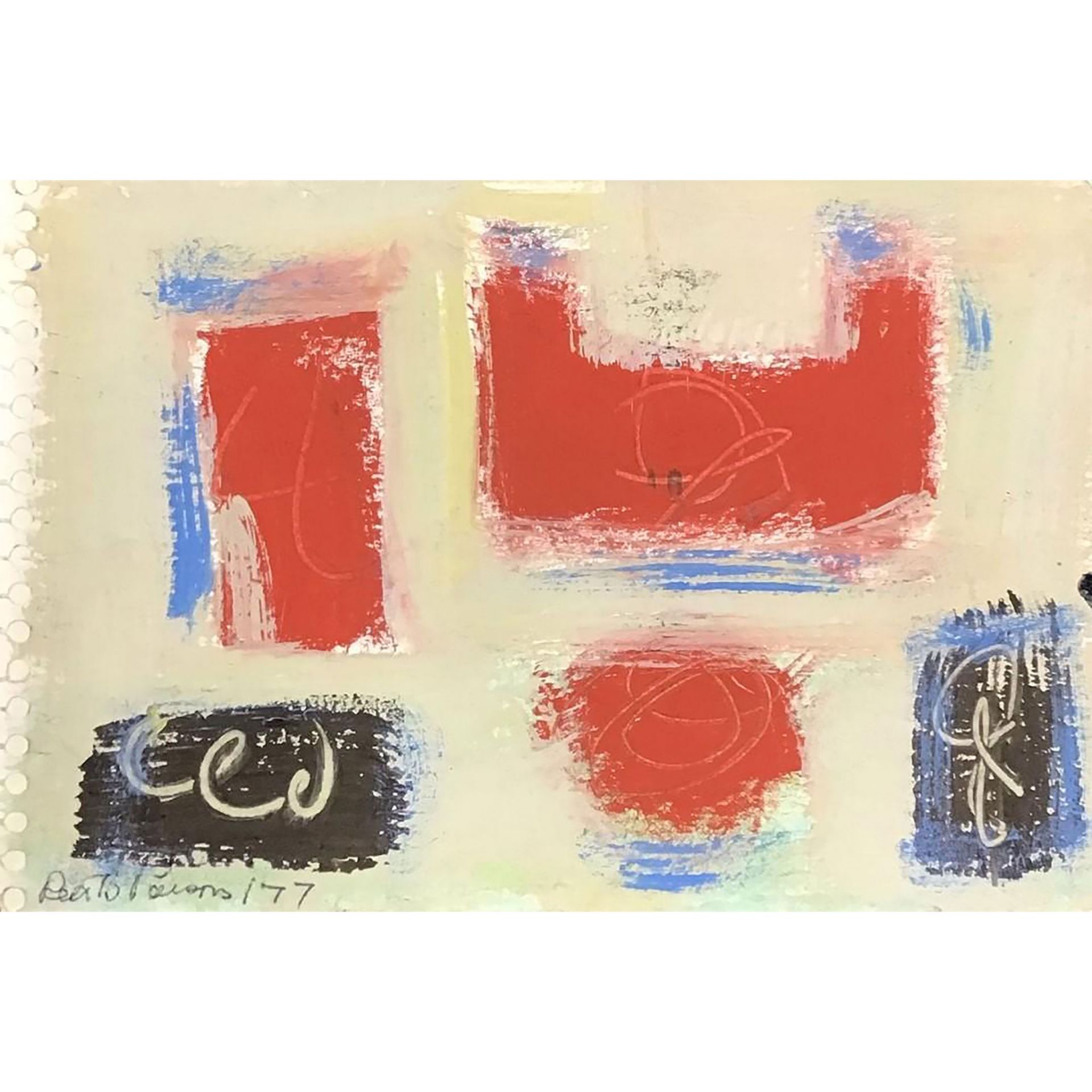 Betty Parsons, One-of-a Kind Gouache on Paper, Signed - Bild 8 aus 9