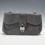 Salvatore Ferragamo Reptile Shoulder Bag with Rhinestone Accents