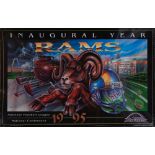 1995 St. Louis Rams Inaugural Year Rams Attitude Commemorative Poster