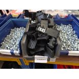 GREY LINBIN STORAGE TUB OF BATTERY JUNCTION BOXES