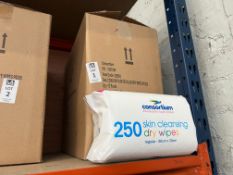 BOX OF 12PC CONSORTIUM SKIN CLEANSING DRY WIPES (NEW)