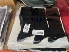 4X PACKS OF 3X MENS BLACK SOCKS (NEW)
