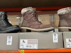 PAIR OF CIPRIATA BROWN LACE UP FLUFF BOOTS - UK 8 (NEW)