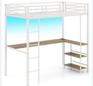 LOFT BUNK BED WITH DESK AND LED STORAGE