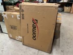 WOODEN & METAL OFFICE DESK