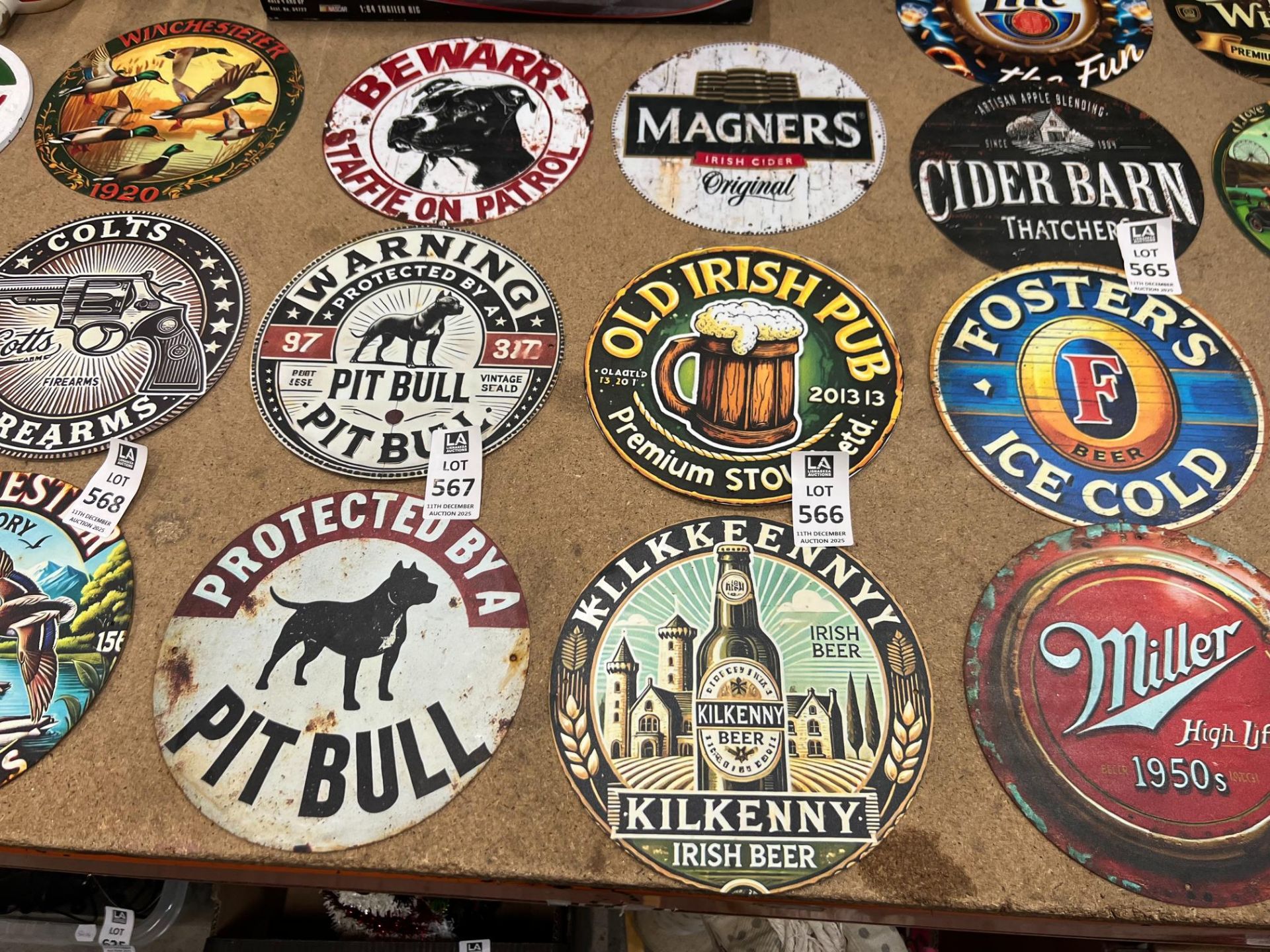 3X METAL BEER SIGNS