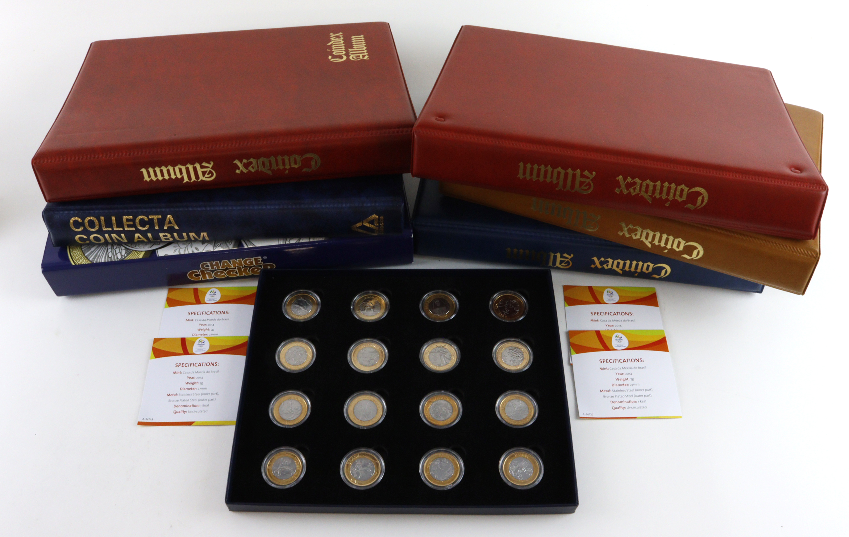 World Coins, a collection in five albums, mostly 20thC, a few silver ...
