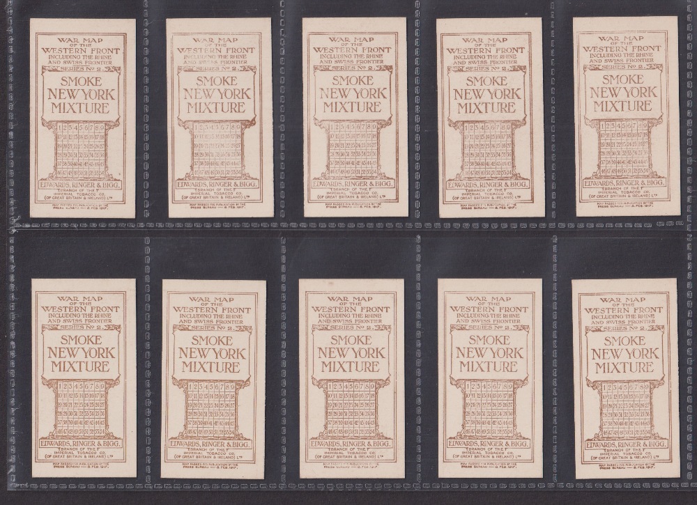 Cigarette cards, Edwards Ringer & Bigg, War Map of the Western Front ...