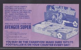 Trade advert, A&BC Gum, Competition advert in purple / white tones sent to retailers offering a