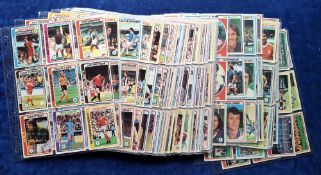 Trade cards, Topps Footballers 1978/79 sky blue backs (set 396 cards) includes 3 unmarked checklists