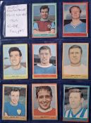 Trade cards, A&BC Gum, Footballers 1964 (Pink Back Quiz) 3rd series 104-149 (set 46 cards) including