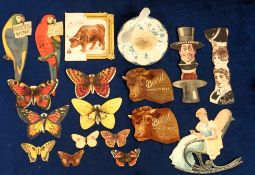 Trade issues, Bovril, a collection of 18 diecut & novelty advertising items inc. Butterflies (9,