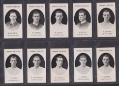 Cigarette cards, Taddy Prominent Footballers with footnote ; Clapton (set 15 cards) (about gd)